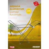 Asvera Armada Özel Mekanizmalı Alüminyum Kurutmalık - Tek Elle Açılan Paslanmaz Çamaşır Askısı