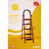 Asvera Elmas Serisi Carnaval 5’li Ev Tipi Katlanır Merdiven – Kırmızı, Kaymaz, Hafif, Dayanıklı