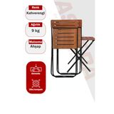 Asvera New Payitaht 2+1 Set Krem Katlanır Masa Sandalye Balkon Takımı