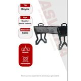 Asvera Portatif Katlanabilir Kamp Mangalı - 25X40 Cm Taşınabilir Geniş Yüzeyli Piknik Mangalı