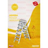Asvera Safir Serisi – 7+7 Alüminyum Çift Çıkışlı Merdiven | Ev, Bahçe ve Atölye için Dayanıklı Tasarım