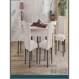 ASY Collection Jakarli, Elastik Tam Kaplamalı Sandalye Kılıfı, Örtüsü (Adet : 6 ) - 60 x 75 cm - Beyaz