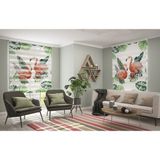 Asy Home Flamingolar Dijital Baskılı Piliseli 80x200 cm Stor Perde