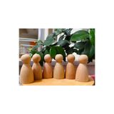 asya ahşap oyuncak Pegdoll Peg Bebek Ahşap Oyuncak 6 Adet Set Hobby
