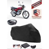Asya As 125 Branda Siyah Arka Çanta Uyumlu(Topcase) Motosiket Brandası Motor Örtüsü Çadır Su Geçirmez Motosiklet Kılıfı Motor Brandası,lastikli,taşıma Torbalı
