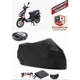 Asya As 125 T-15 Branda Siyah Arka Çanta Uyumlu(Topcase) Motosiket Brandası Motor Örtüsü Çadır Su Geçirmez Motosiklet Kılıfı Motor Brandası,lastikli,taşıma Torbalı