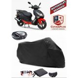 Asya As 150 T1 Branda Siyah Arka Çanta Uyumlu(Topcase) Motosiket Brandası Motor Örtüsü Çadır Su Geçirmez Motosiklet Kılıfı Motor Brandası,lastikli,taşıma Torbalı