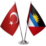 Asya Bayrak Antiqua & Barbuda Ikili Masa Bayrağı