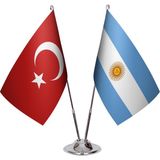 Asya Bayrak Arjantin Ikili Masa Bayrağı