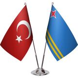 Asya Bayrak Aruba Ikili Masa Bayrağı