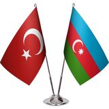Asya Bayrak Azerbaycan Ikili Masa Bayrağı