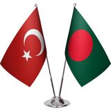 Asya Bayrak Bangladeş İkili Masa Bayrağı