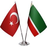 Asya Bayrak Çeçenistan Ikili Masa Bayrağı