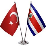 Asya Bayrak Costa Rica Ikili Masa Bayrağı
