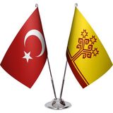 Asya Bayrak Çuvasistan Ikili Masa Bayrağı