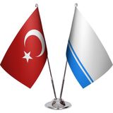 Asya Bayrak Dağlık Altay Ikili Masa Bayrağı
