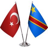 Asya Bayrak Demokratik Kongo Cumhuriyeti Ikili Masa Bayrağı