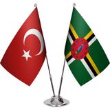 Asya Bayrak Dominika Ikili Masa Bayrağı