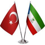 Asya Bayrak Ekvator Ginesi Ikili Masa Bayrağı