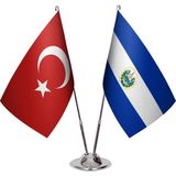 Asya Bayrak El Salvador Ikili Masa Bayrağı