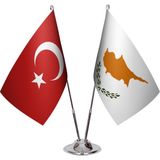 Asya Bayrak Güney Kıbrıs Cumhuriyeti Ikili Masa Bayrağı