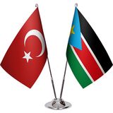 Asya Bayrak Güney Sudan Ikili Masa Bayrağı