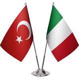Asya Bayrak Italya Ikili Masa Bayrağı