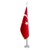 Asya Bayrak Krom Direkli Türk Saçaklı Makam Bayrağı
