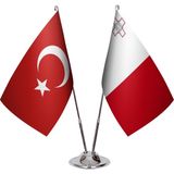 Asya Bayrak Malta Ikili Masa Bayrağı
