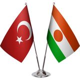 Asya Bayrak Nijer Ikili Masa Bayrağı