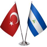 Asya Bayrak Nikaragua Ikili Masa Bayrağı