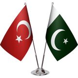 Asya Bayrak Pakistan Ikili Masa Bayrağı