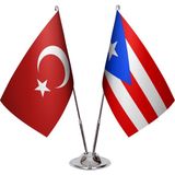 Asya Bayrak Porto Rico Ikili Masa Bayrağı