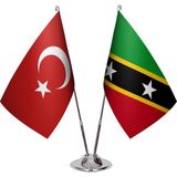 Asya Bayrak Saint Kitts ve Nevis Ikili Masa Bayrağı