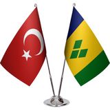 Asya Bayrak Saint Vincent ve Grenadinler Ikili Masa Bayrağı