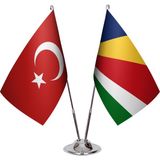 Asya Bayrak Seyşeller Adaları Ikili Masa Bayrağı