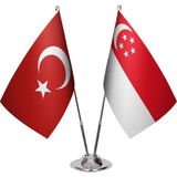 Asya Bayrak Singapur Ikili Masa Bayrağı