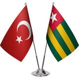 Asya Bayrak Togo Ikili Masa Bayrağı
