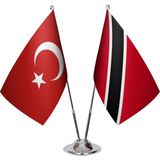 Asya Bayrak Trinidad ve Tobago Ikili Masa Bayrağı