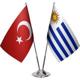 Asya Bayrak Uruguay Ikili Masa Bayrağı