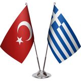 Asya Bayrak Yunanistan Ikili Masa Bayrağı