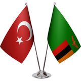 Asya Bayrak Zambiya Ikili Masa Bayrağı