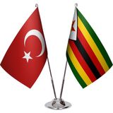 Asya Bayrak Zimbabve Ikili Masa Bayrağı