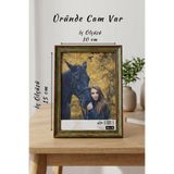 Asya Çerçeve Antik Zarif 10x15 cm Yeşil Fotoğraf Çerçevesi Camlı Ayaklı Dekoratif Masaüstü & Duvar Tipi Plastik Çerçeve