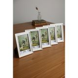 Asya Çerçeve Dekoratif 5'li Set Antik Desenli Gümüş 15x21 Ayaklı Plastik Fotoğraf Çerçevesi
