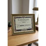 Asya Çerçeve Dekoratif Antik Desenli 21x30 A4 Sertifika Antik Desenli Plastik Fotoğraf Çerçevesi