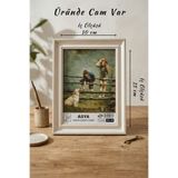Asya Çerçeve Dekoratif Antik Desenli Eskitme Beyaz 10x15 Ayaklı Camlı Plastik Fotoğraf Çerçevesi
