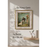 Asya Çerçeve Dekoratif Antik Desenli Kare 25x25 Camlı Plastik Fotoğraf Çerçevesi