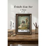 Asya Çerçeve Dekoratif Antik Desenli Siyah Kahve 10x15 Ayaklı Camlı Plastik Fotoğraf Çerçevesi