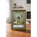 Asya Çerçeve Dekoratif Antik Desenli Yeşil 15x21 (A5) Ayaklı Camlı Plastik Fotoğraf Çerçevesi